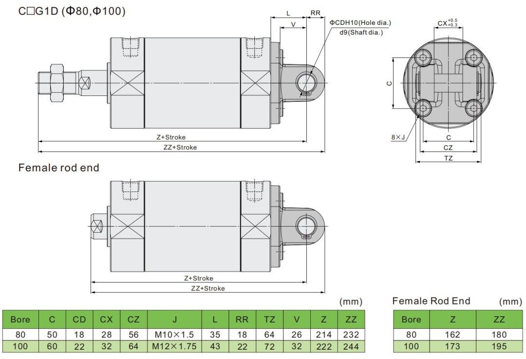 cg1 series mini cylinder_18 на заказ воздушных цилиндров
