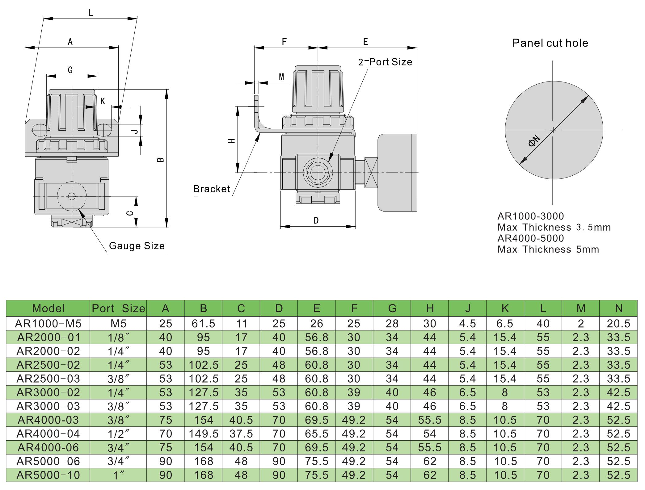 AR Air pressure regulator Регулятор давления воздуха
