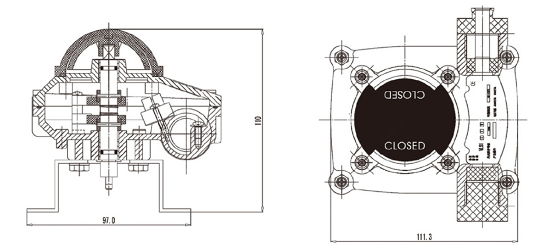 Limit switch box diagram Коробка концевого выключателя