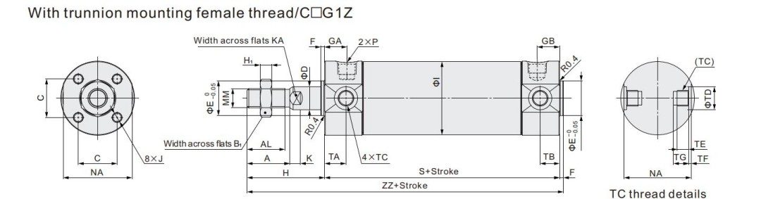 cg1 series mini cylinder_05 пневматический
