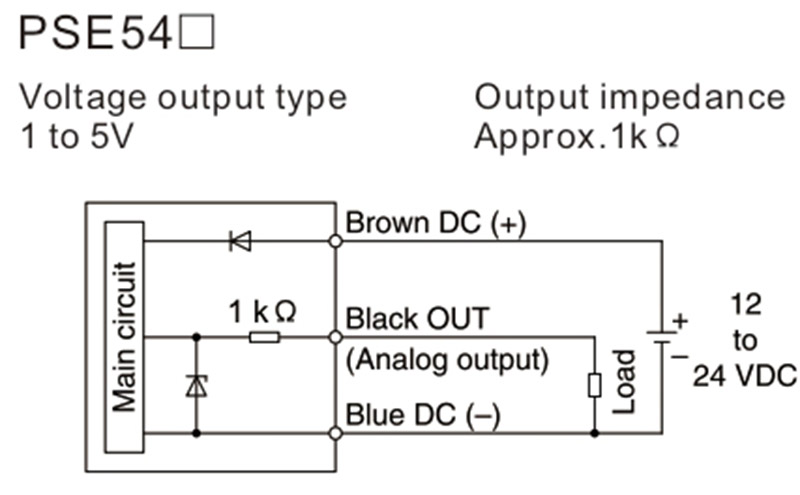 PSE540 Compact Pneumatic Pressure Sensor Internal Circuit регулятор давления воздуха