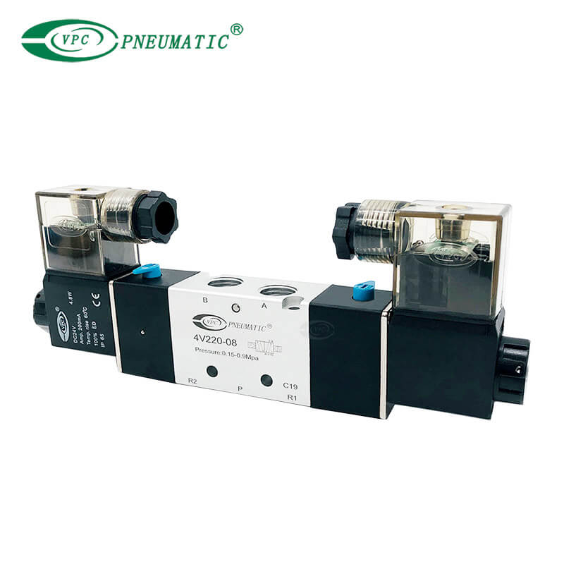 2-позиционный 5-портовый электромагнитный клапан с двойным управлением серии 4V