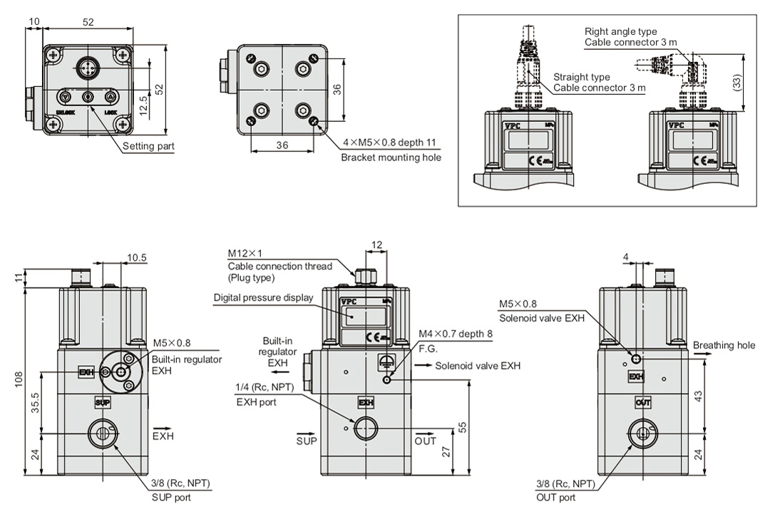 SMC -регулятор электронного давления