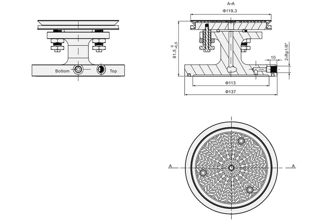 вакуумная всасывающая чашка для стекла