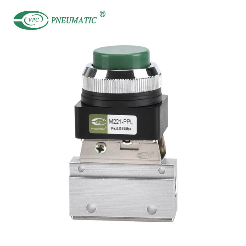 Механический клапан серии M221, 2-позиционный, 2-портовый, выпуклая кнопка