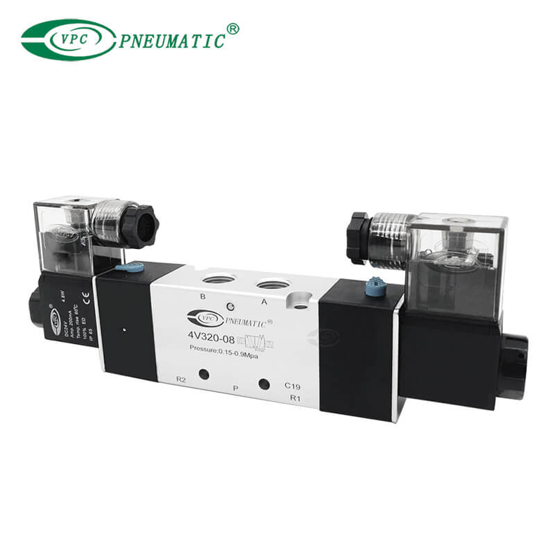 2-позиционный 5-портовый электромагнитный клапан с двойным управлением серии 4V