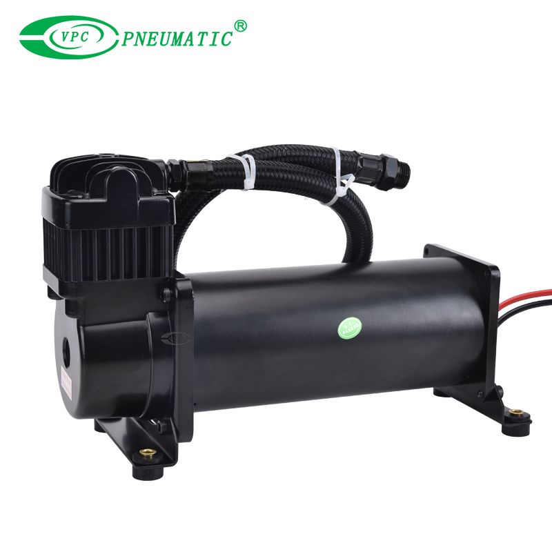 444C Компрессор подвески подушки безопасности, 12 В постоянного тока, 200 фунтов на квадратный дюйм, черный