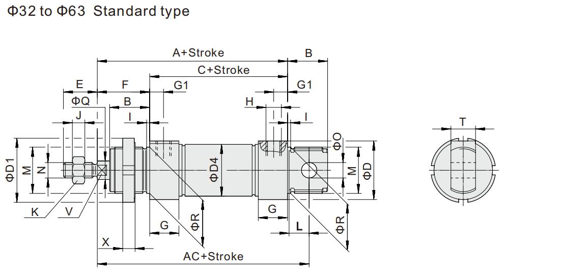 круглые воздушные цилиндры 