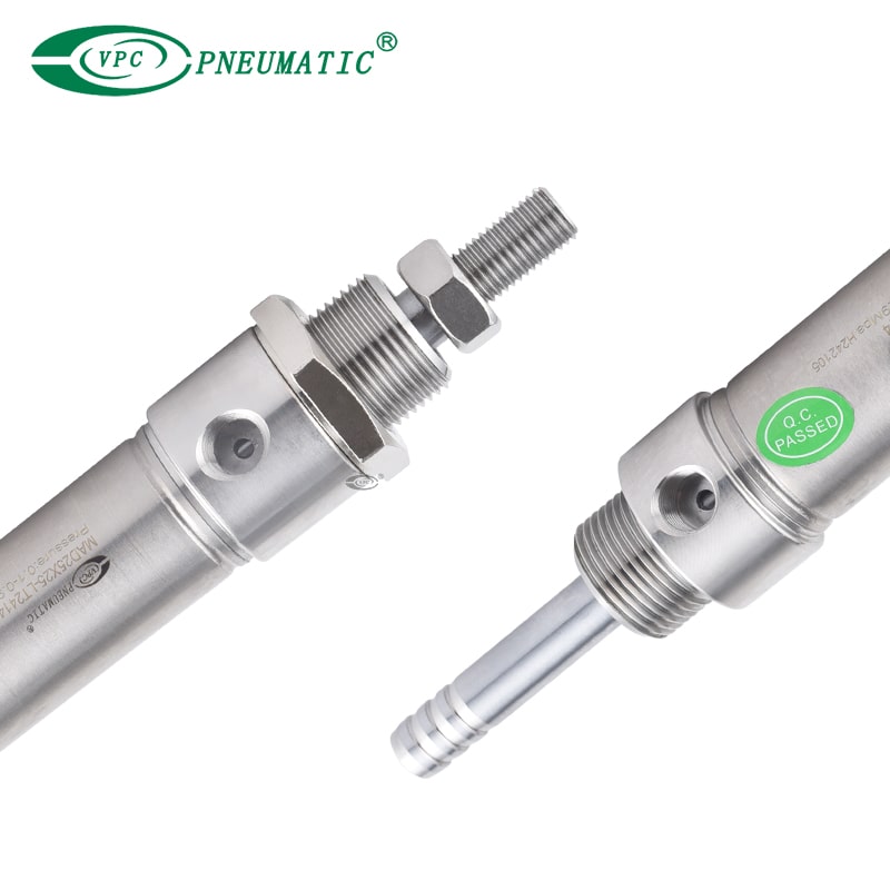 Мини -цилиндр из нержавеющей стали из нержавеющей стали, двойной стержень с двойным действием