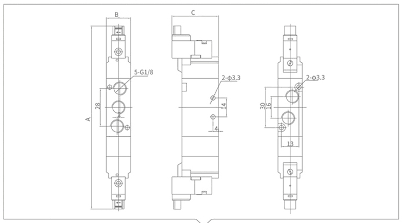 Пневматический клапан 5/2