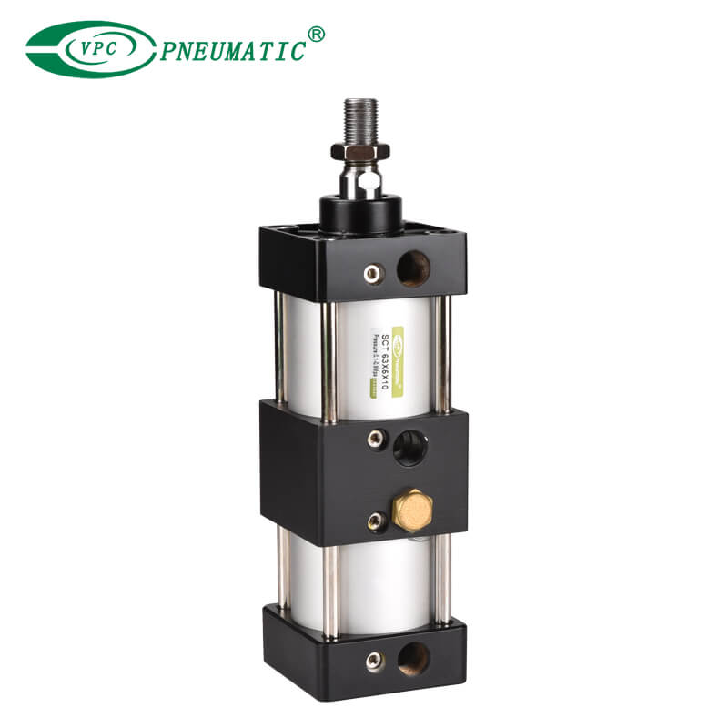 Пневматический цилиндр с рулевой тягой серии SC, двухходовой тип