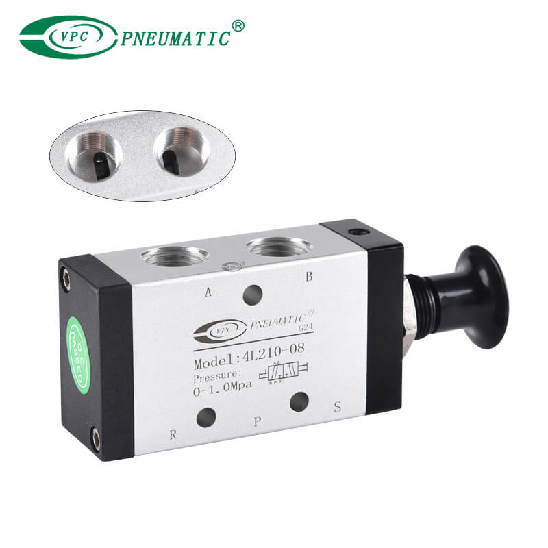 2-позиционный 5-портовый ручной тяговый клапан серии 4L