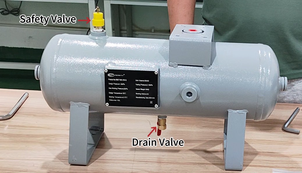 установка предохранительного клапана и сливного клапана